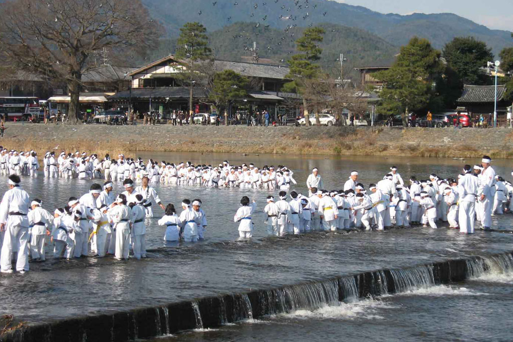 大寒の時期に行われる寒稽古