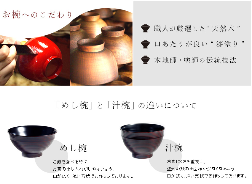 天然木・漆塗りで末永く使えるお椀（汁椀、めし椀、夫婦椀）｜宮内庁