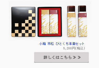 小箱　市松　羊羹セット
