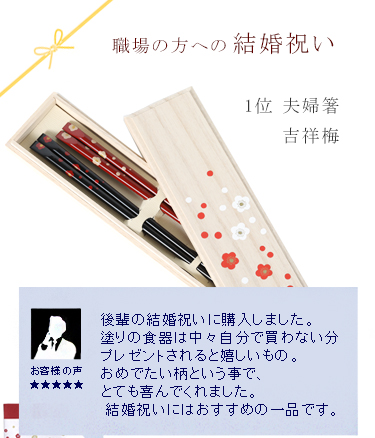 職場の方への結婚祝い【1位】