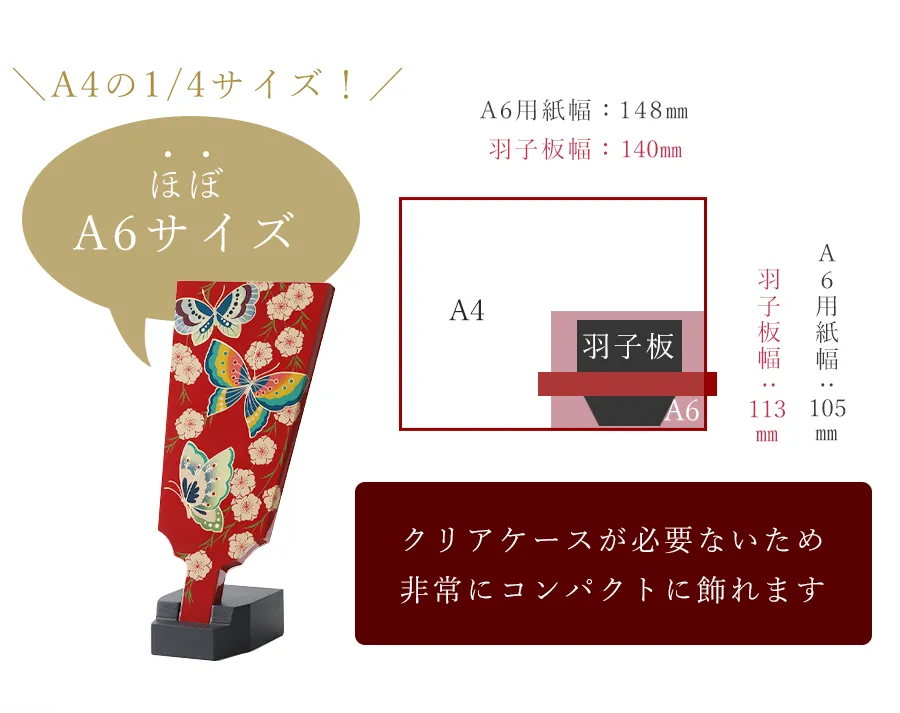 クリアケースが必要ないため　非常にコンパクトに飾れます