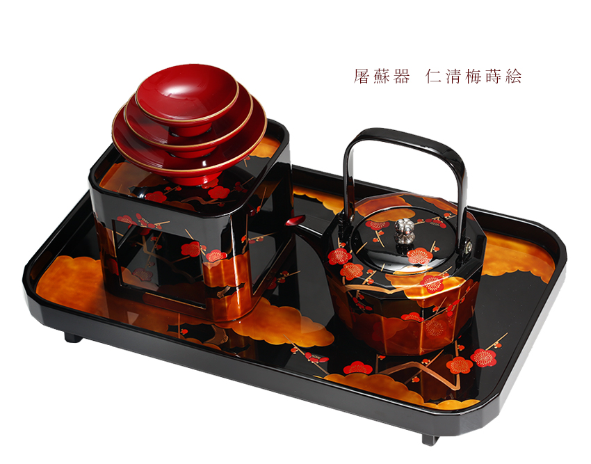三段重／屠蘇器 仁清梅蒔絵 | 漆器 山田平安堂 WEB本店