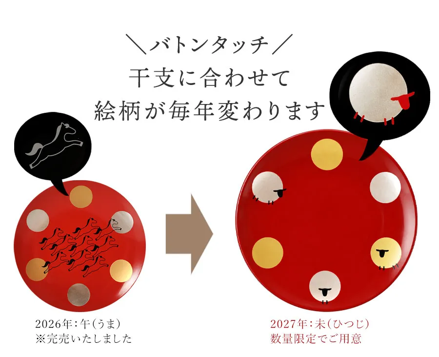 干支に合わせて絵柄が毎年変わります