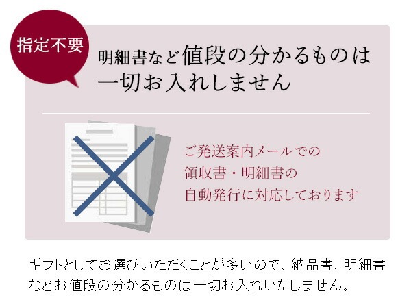明細書はお入れしません