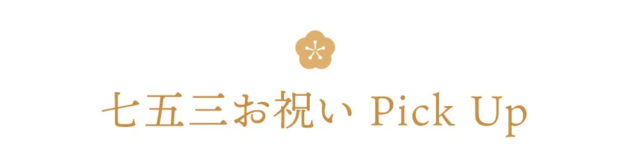 七五三お祝い　Pickup