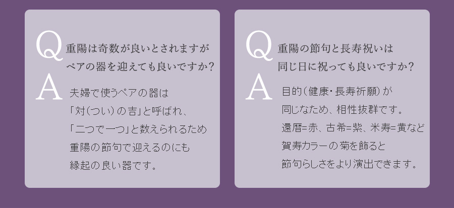 重陽の節句と長寿祝い Q＆A
