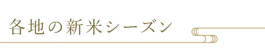 各地の新米シーズン