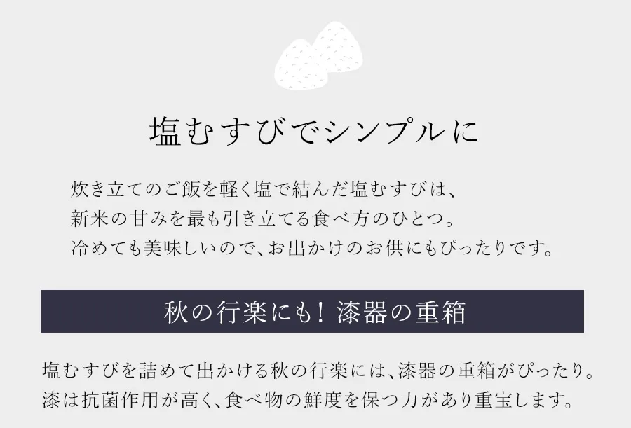 新米のおすすめの味わい方?A塩むすびでシンプルに