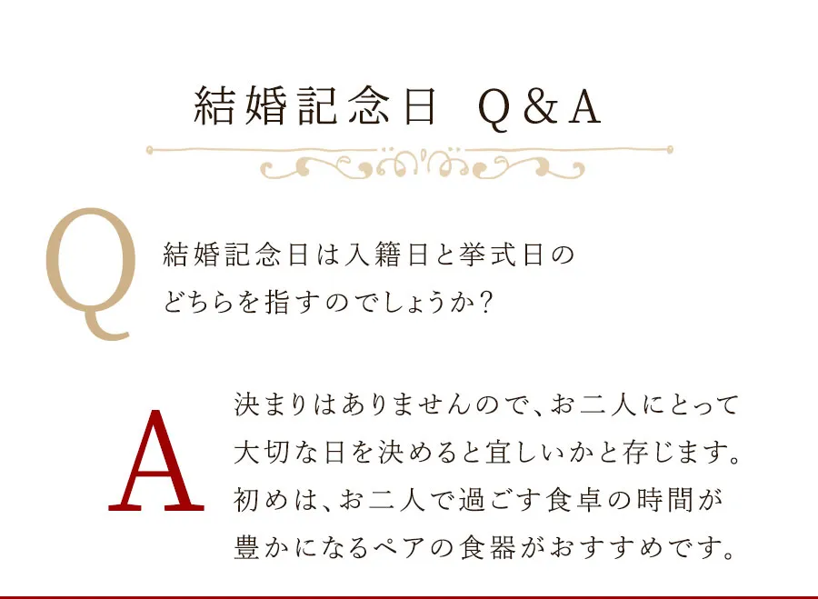 結婚記念日 Q&A