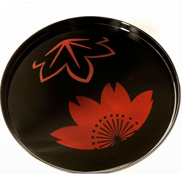 宮内庁御用達 漆器 山田平安堂】丸盆 春秋白檀 | 漆器 山田平安堂 WEB本店