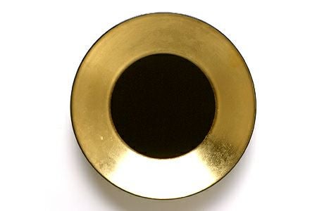 山田平安堂　円形プレート 金色の縁取り付き 宮内庁御用達 漆器 山田平安堂】Plate 日月（小） | 漆器 山田平安堂