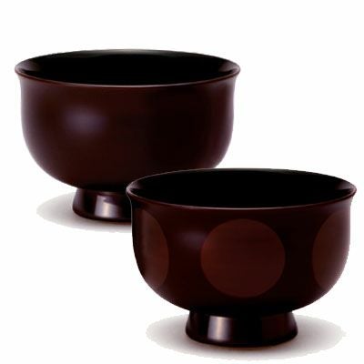 宮内庁御用達 漆器 山田平安堂】汁椀 日月×汁椀 溜セット | 漆器 山田 