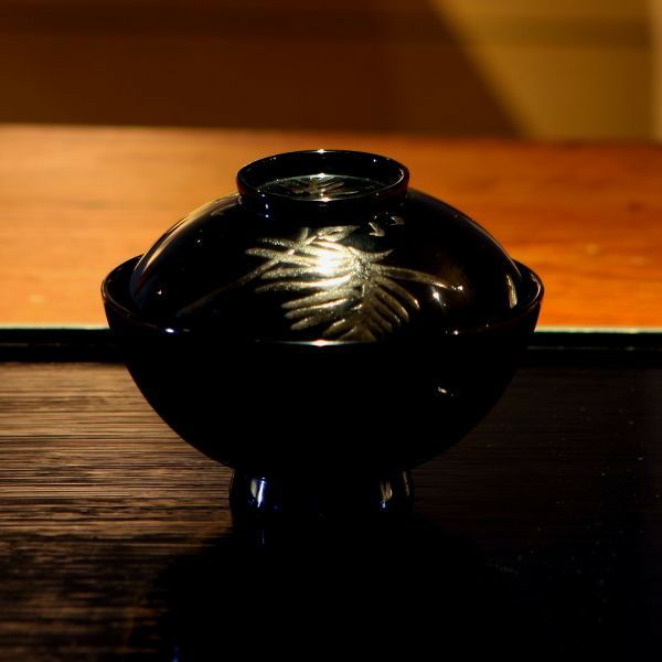 宮内庁御用達 漆器 山田平安堂】【継承工房】吸物椀揃 しだ蒔絵（5客