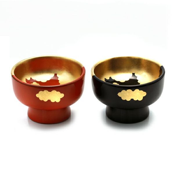 宮内庁御用達 漆器 山田平安堂】金雲盃 洗朱/黒 | 漆器 山田平安堂 WEB本店