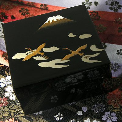 小箱 富士に鶴蒔絵』 | 漆器 山田平安堂 WEB本店