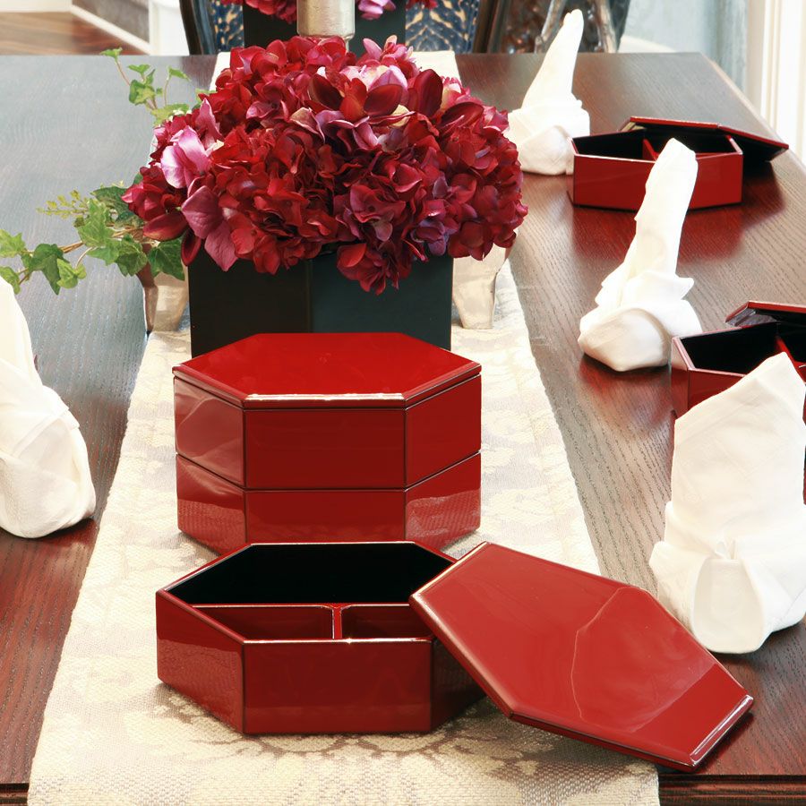 六角小重 朱塗】 | 漆器 山田平安堂 WEB本店