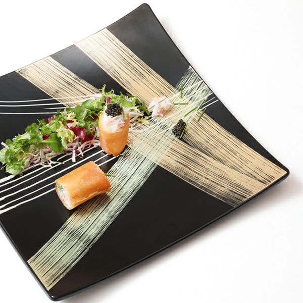 宮内庁御用達 漆器 山田平安堂】プレートセット 彩龍(6枚組) | 漆器