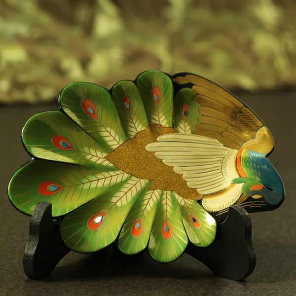 孔雀皿（輪島塗） | 漆器 山田平安堂 WEB本店