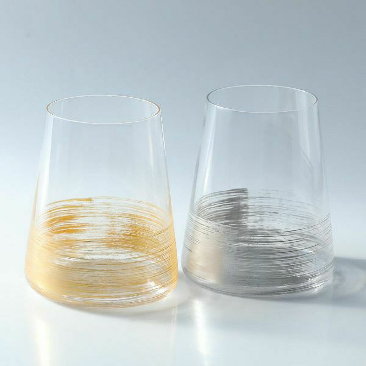 シュトルツルラウジッツ×山田平安堂 寿恵広グラス　金龍銀龍（ペア）