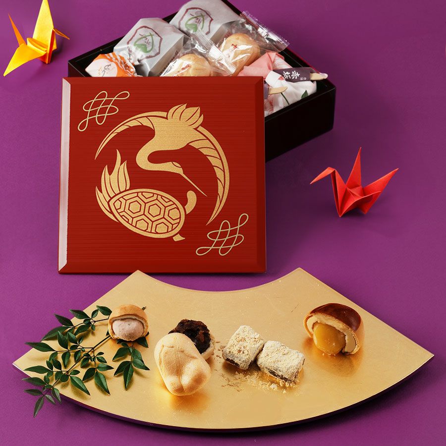 ≪創業120年赤坂青野×宮内庁御用達 漆器 山田平安堂≫一ヶ重 鶴亀宝