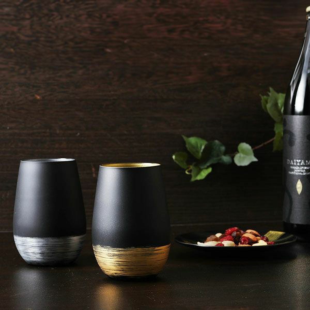 シュトルツルラウジッツ×山田平安堂 シュバルツタンブラー　金龍銀龍（ペア）